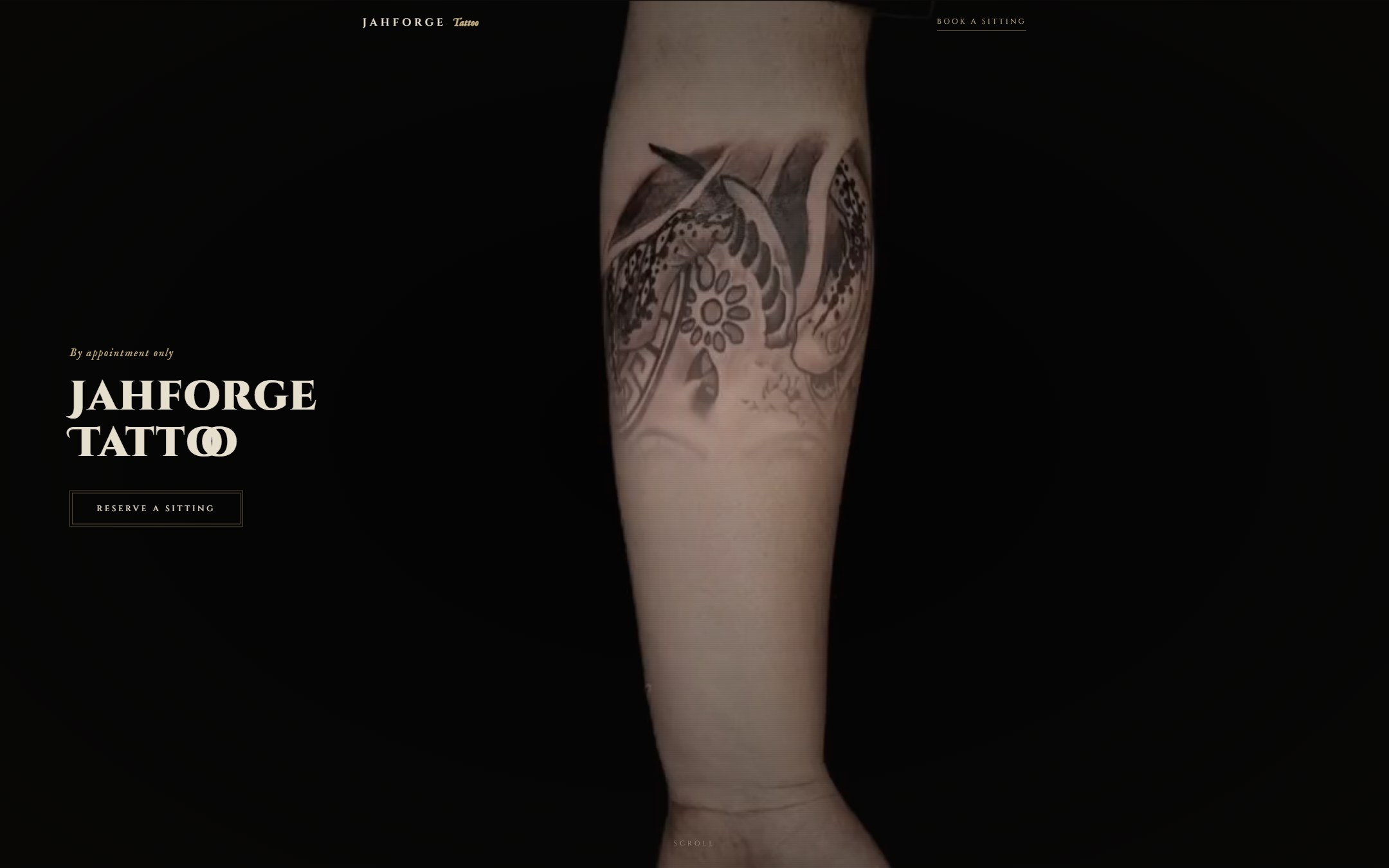 Tattoo studio demo homepage