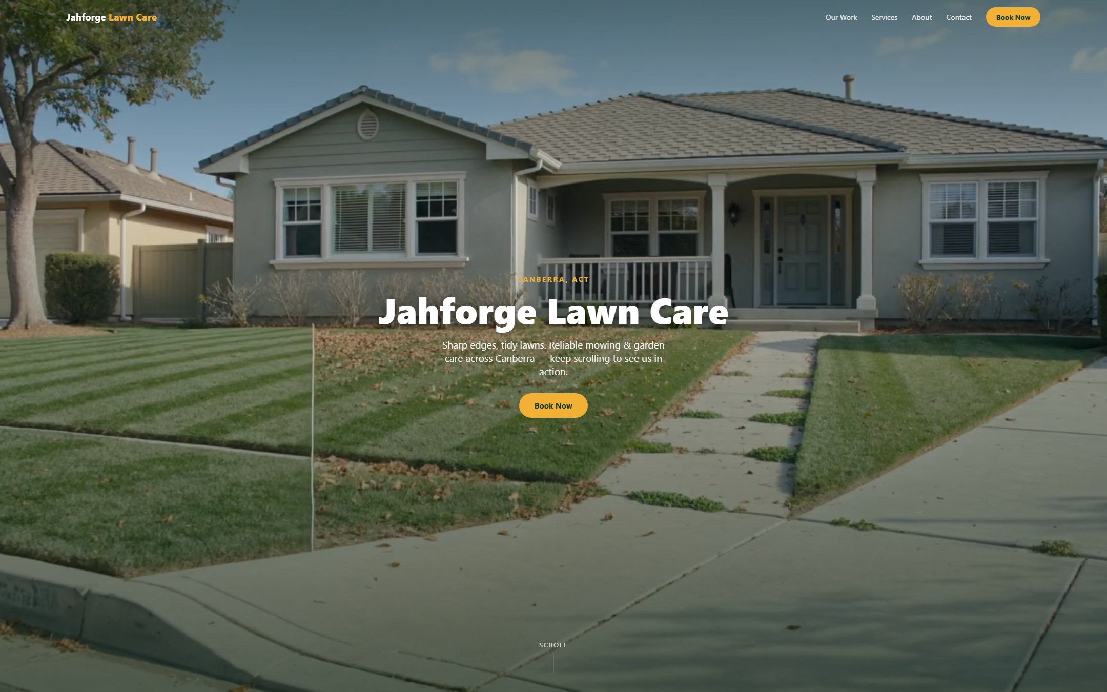 Lawn care demo homepage