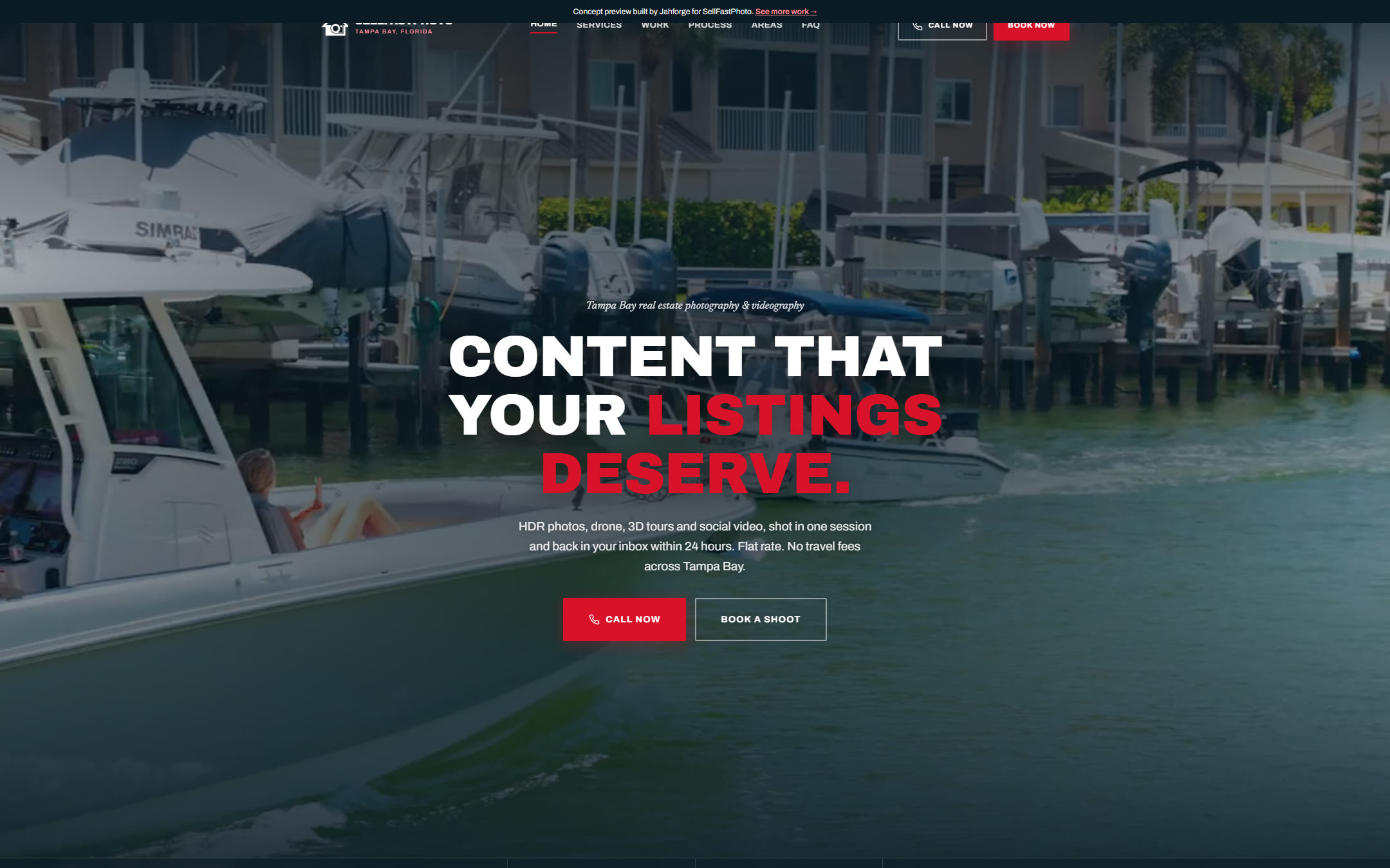 Real estate photography demo homepage