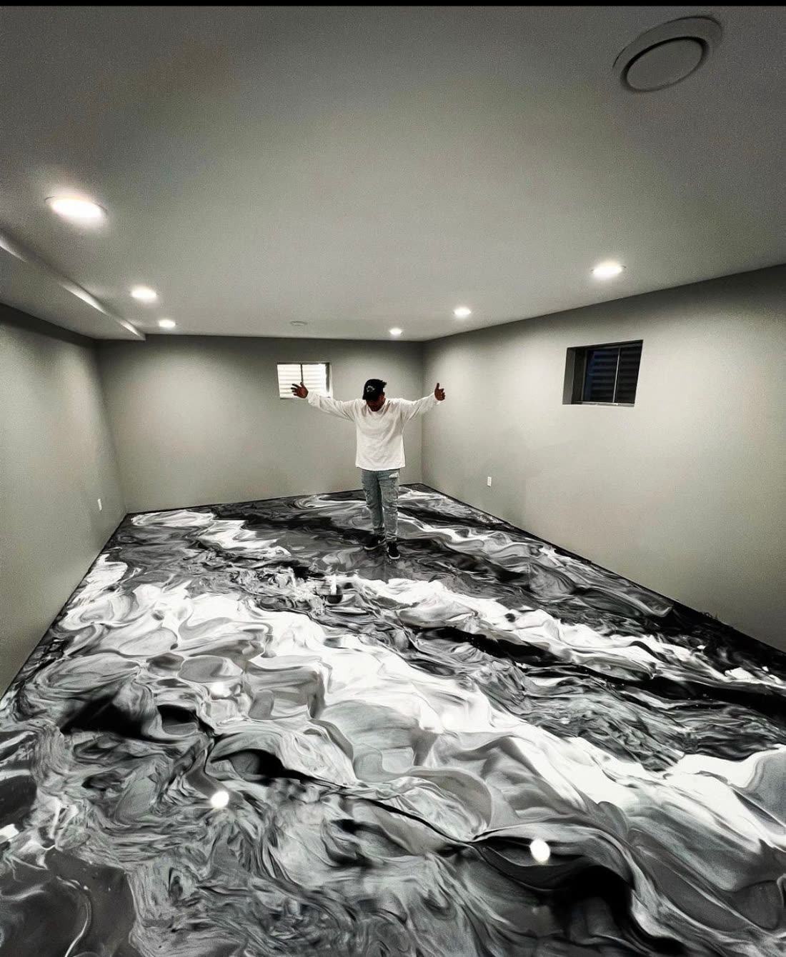 Seamless resin floor installed by Don Resin